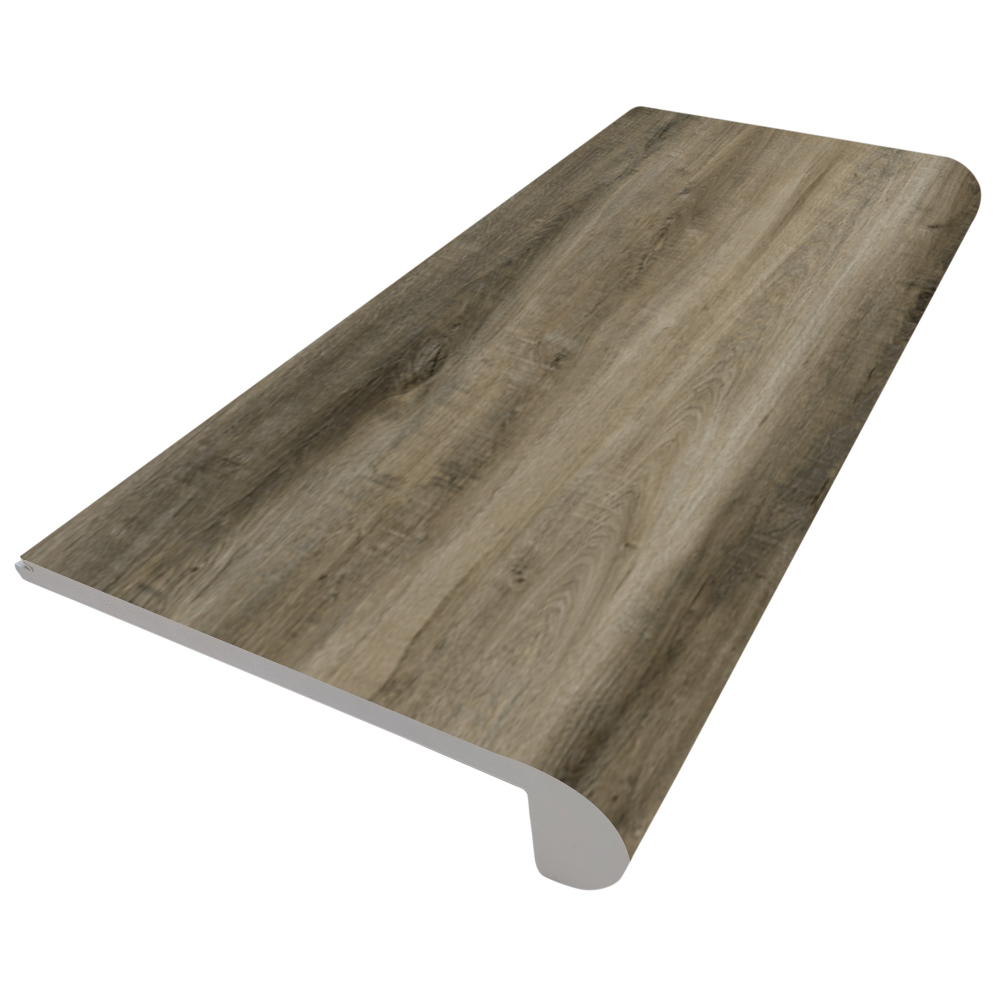 Natural Essence Plus Series LI-NE212-S Flush Stair Nose, 94-1/2 in L, 4.34 in W, 0.2 in Thick, SPC, Medieval